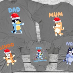 Personalized Bluey Matching Family Shirts