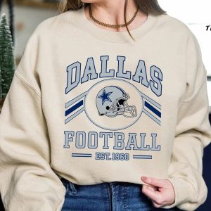 Vintage Style Dallas Football Crewneck,Dallas Football Sweatshirt