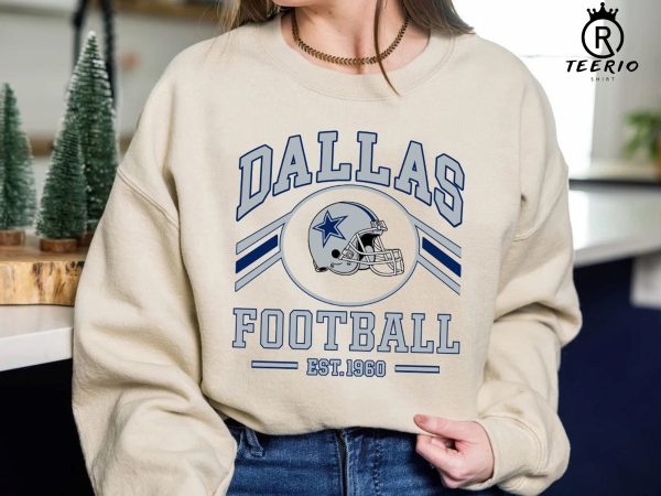 Vintage Style Dallas Football Crewneck,Dallas Football Sweatshirt