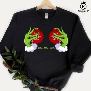 Funny Christmas Hand Is on the Breast Sweatshirt