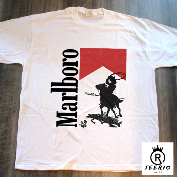 Marlboro shirt, Vintage 80s Marlboro Cowboy T-shirt