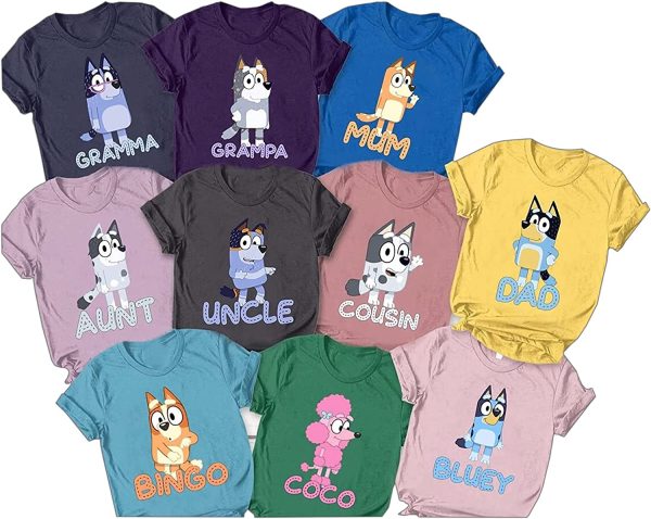 Personalized Bluey Matching Family T-Shirt