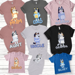 Personalized Bluey Matching Family T-Shirt