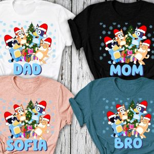 Personalized Bluey Matching Family T-Shirts