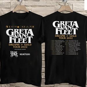 Greta Van Fleet Dreams In Gold Tour Shirt