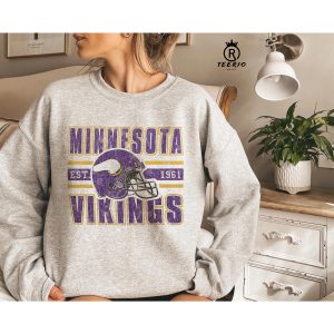 Vintage Vikings Football Crewneck Sweatshirt