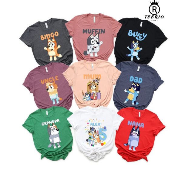 Personalized Bluey Familiy Shirt