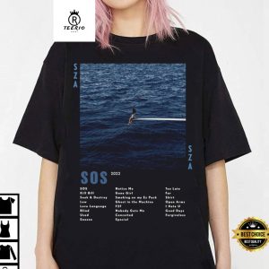 Short-Sleeve Unisex Black Vintage Y2K Style Sos Graphic T-shirt