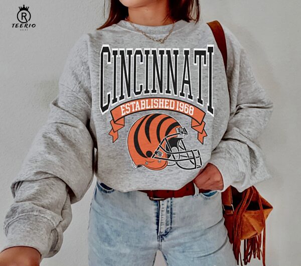 Cincinnati Bengals Football Crewneck Sweatshirt