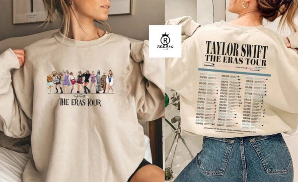 Taylor Swift The Eras Tour 2023 Soft Ringspun Cotton Sweatshirt