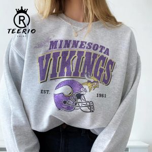 Vintage Vikings Football Crewneck Sweatshirt