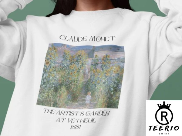 Claude Monet The Artist’s Garden At Vétheuil Sweatshirt