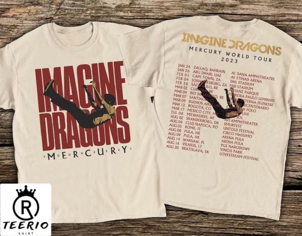 NEW 2023 Imagine Dragon Mercury World Tour T-Shirt