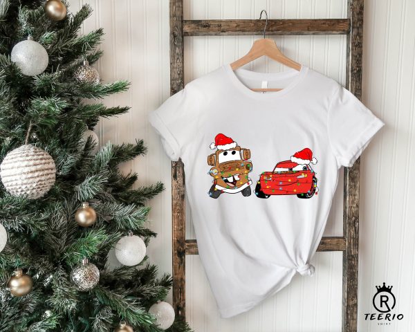 Lightning McQueen n Master Hat Christmas Shirt