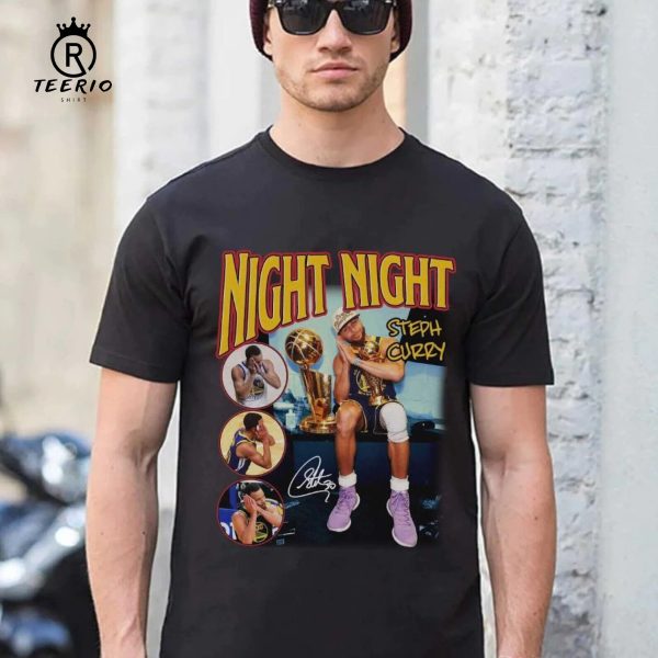 Night Night Steph Curry Signatue Printed Black Unisex T-Shirt