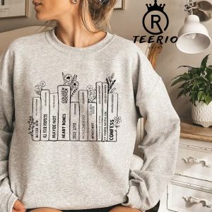 Booktok Bookstagram Embroidered Book Sweatshirt