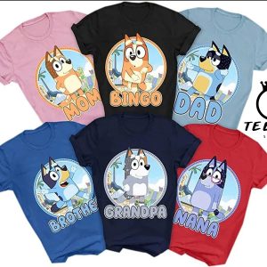 Personalized Bluey Familiy T-Shirt