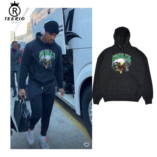 Jalen Hurts Philadelphia Football Mitchell & Ness Animal Graphic Hoodie