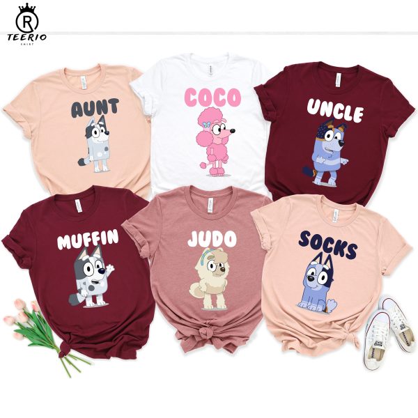 Custom Bluey Birthday Family Matching Mum Dad Shirt