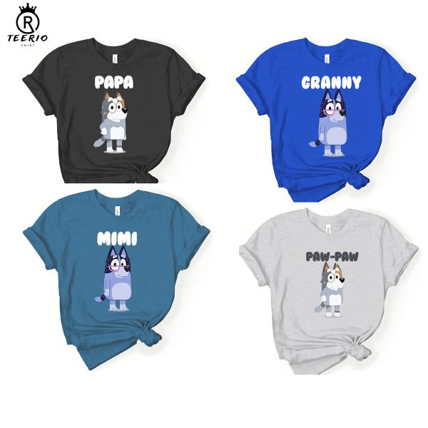 Custom Bluey Birthday Family Matching Mum Dad Shirt