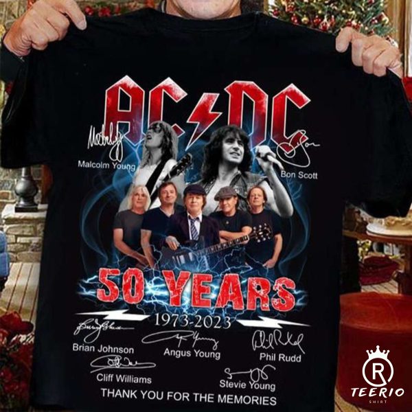 ACDC 50 Years Anniversary 1973-2023 Thank You For The Memories T-Shirt