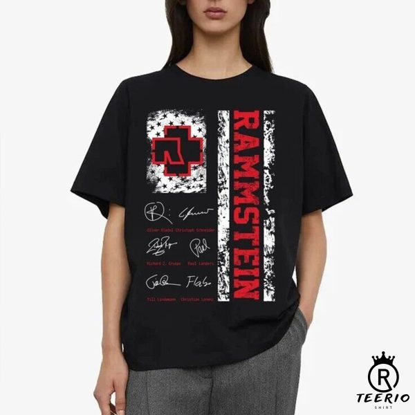 Rammstein Band Signatures T Shirt