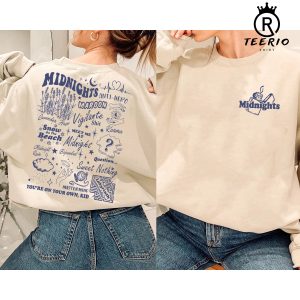 Midnights Track List Double Side Sweatshirt