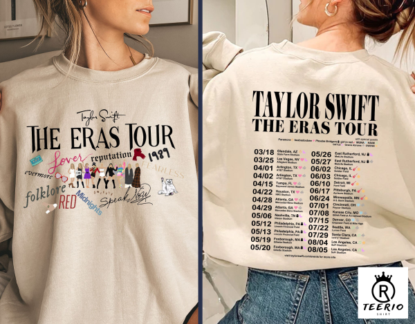 2023 Taylor Swift The Eras Tour Hoodie Shirt