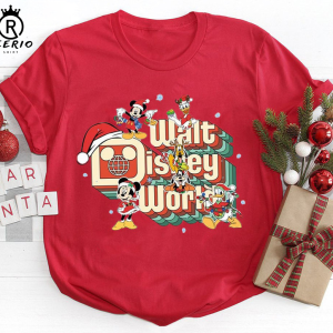 Walt Disney World Vintage Sweatshirt, Disneyland Christmas Unisex T-shirt Short Sleeve