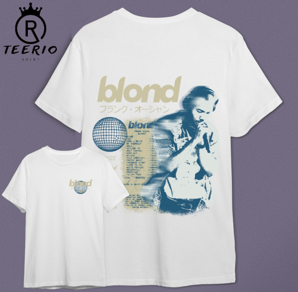 Frank Ocean Blond Trendy T-Shirt, Album Blonded Short Sleeve Tee Tops Shirt