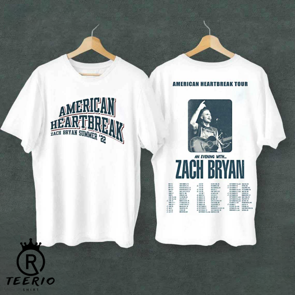 American Heartbreak Tour 2022 Zach Bryan 90s T-Shirt