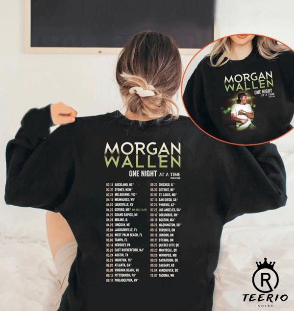 Trending One Night At A Time M-organ Wallen World Tour 2023 Shirt