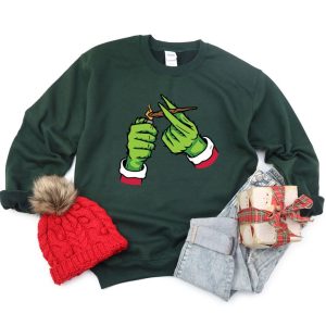 Funny Smoking Grinch Sweatshirt