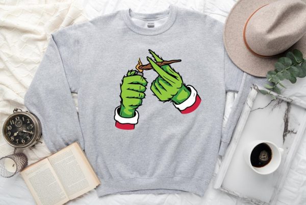 Funny Smoking Grinch Sweatshirt