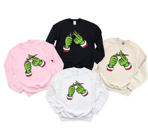 Funny Smoking Grinch Sweatshirt