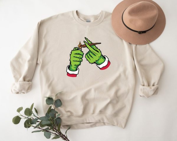 Funny Smoking Grinch Sweatshirt