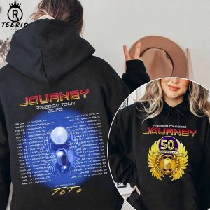 Journey 2023 Freedom Tour 2 Sided Hoodie