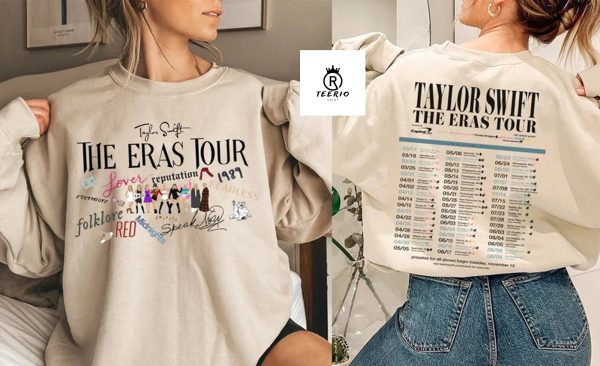 Taylor Swift The Eras Tour 2023 Soft Ringspun Cotton Sweatshirt