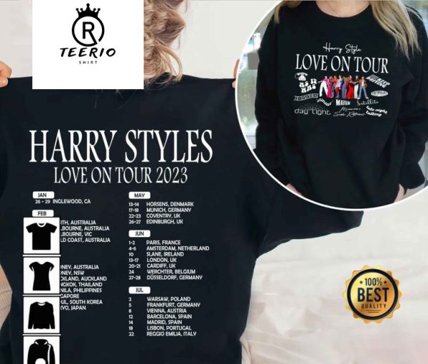 Harry Tour 2023 Shirt, Love On Tour 2023 Sweatshirt