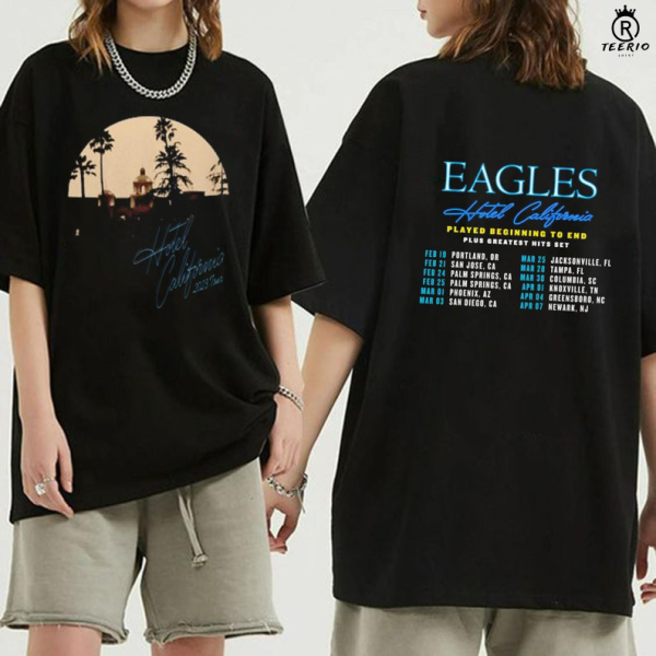 Eagles Hotel California Tour 2023 2 sides Shirt