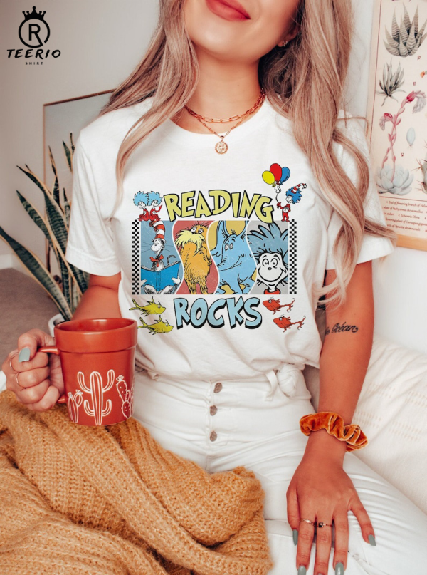 Reading Rocks PNG, Dr. Suess Day PNG Shirt