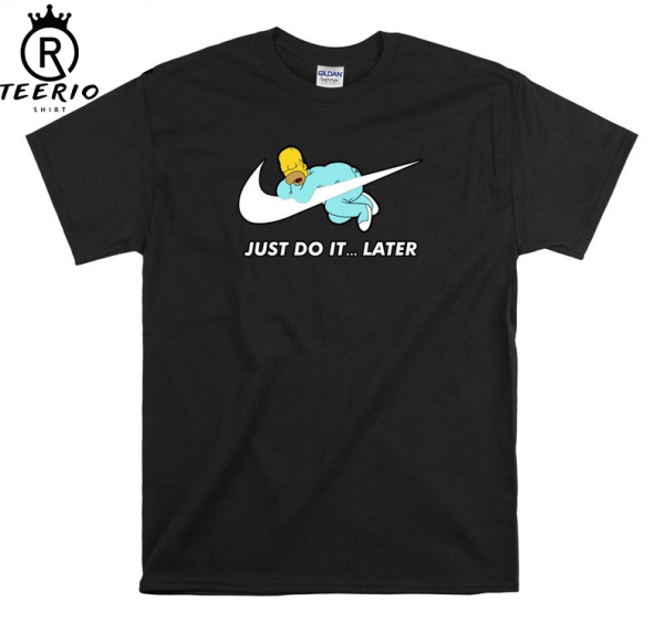 The Simpsons Just Do It Later T shirt