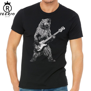 Bear playing bass guitar shirt