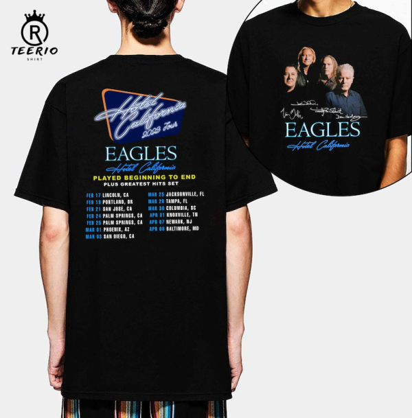 Eagles Hotel California Tour 2023 2 sides Shirt