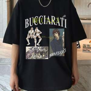 Bruno Bucciarati Sticky Fingers Graphic Art – Jojo’s Bizarre Adventure T-shirt