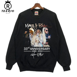 Vintage Mary J Blige 33rd Anniversary Hip Hop Soul Unisex Sweatshirt