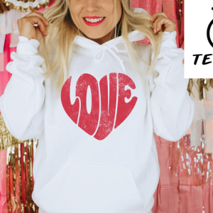 Retro Love Heart Valentines Day Shirt