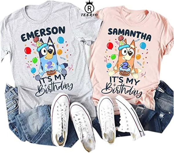 Personalized Bluey Birthday Shirt