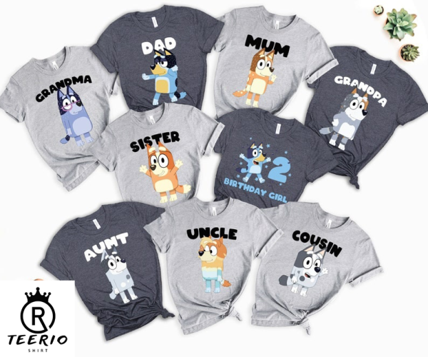 Personalized Bluey Family Shirt