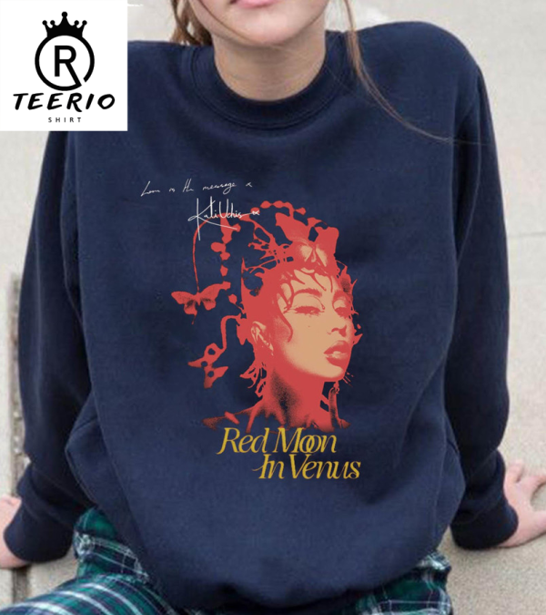 Kali Uchis Shirt, Red Moon in Venus Tour Kali Unchis Fan SweatShirt